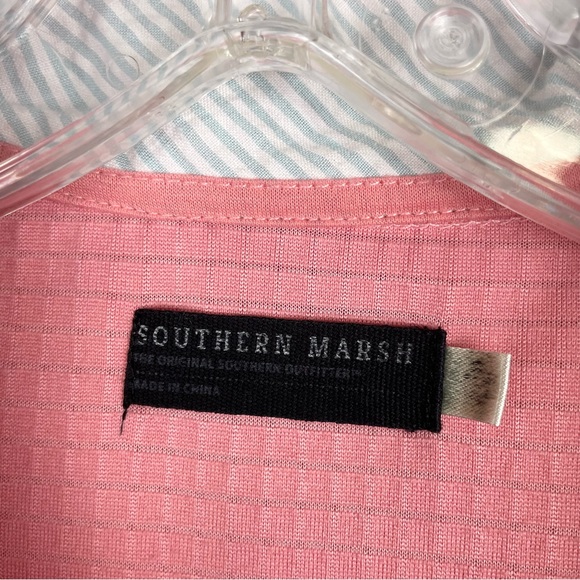 Southern Marsh FieldTec Quarter Zip Waffle Fleece Pullover Pink + Blue Size S - Picture 12 of 13
